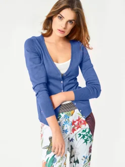 Strickjacken|heine Feinstrickjacke im Cardigan-Style royalblau