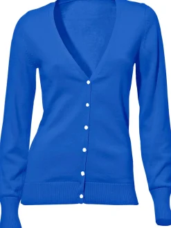 Strickjacken|heine Feinstrickjacke im Cardigan-Style royalblau