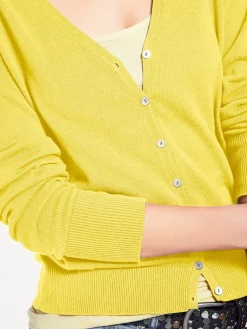 Strandmode|heine Feinstrickjacke im Cardigan-Style gelb