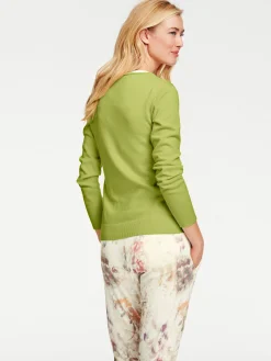 Strandmode|heine Feinstrickjacke im Cardigan-Style kiwi