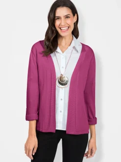 Strickjacken| Feinstrickjacke mit regulierbarer Ärmellänge erika