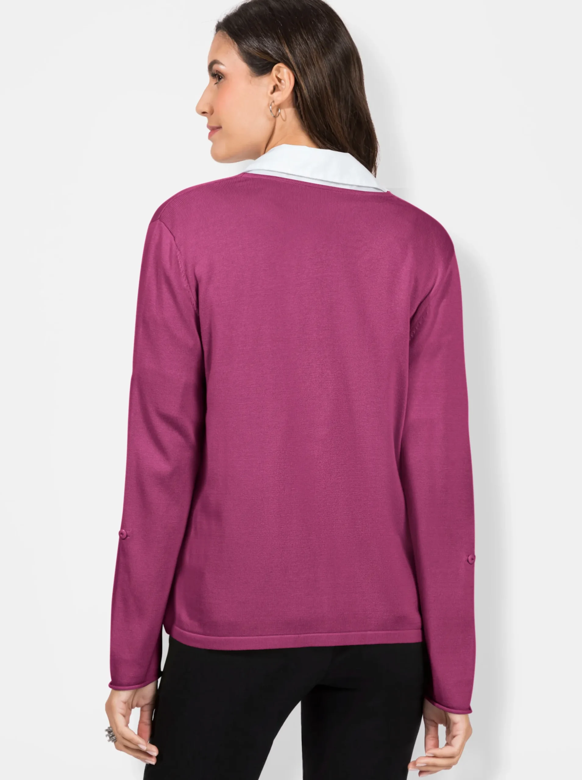 Strickjacken| Feinstrickjacke mit regulierbarer Ärmellänge erika