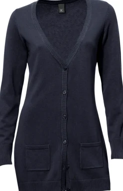 Strickjacken|heine Feinstrickjacke mit Taschen marine