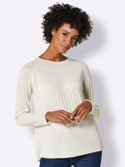 Pullover|CREATION L PREMIUM Feinstrickpullover champagner