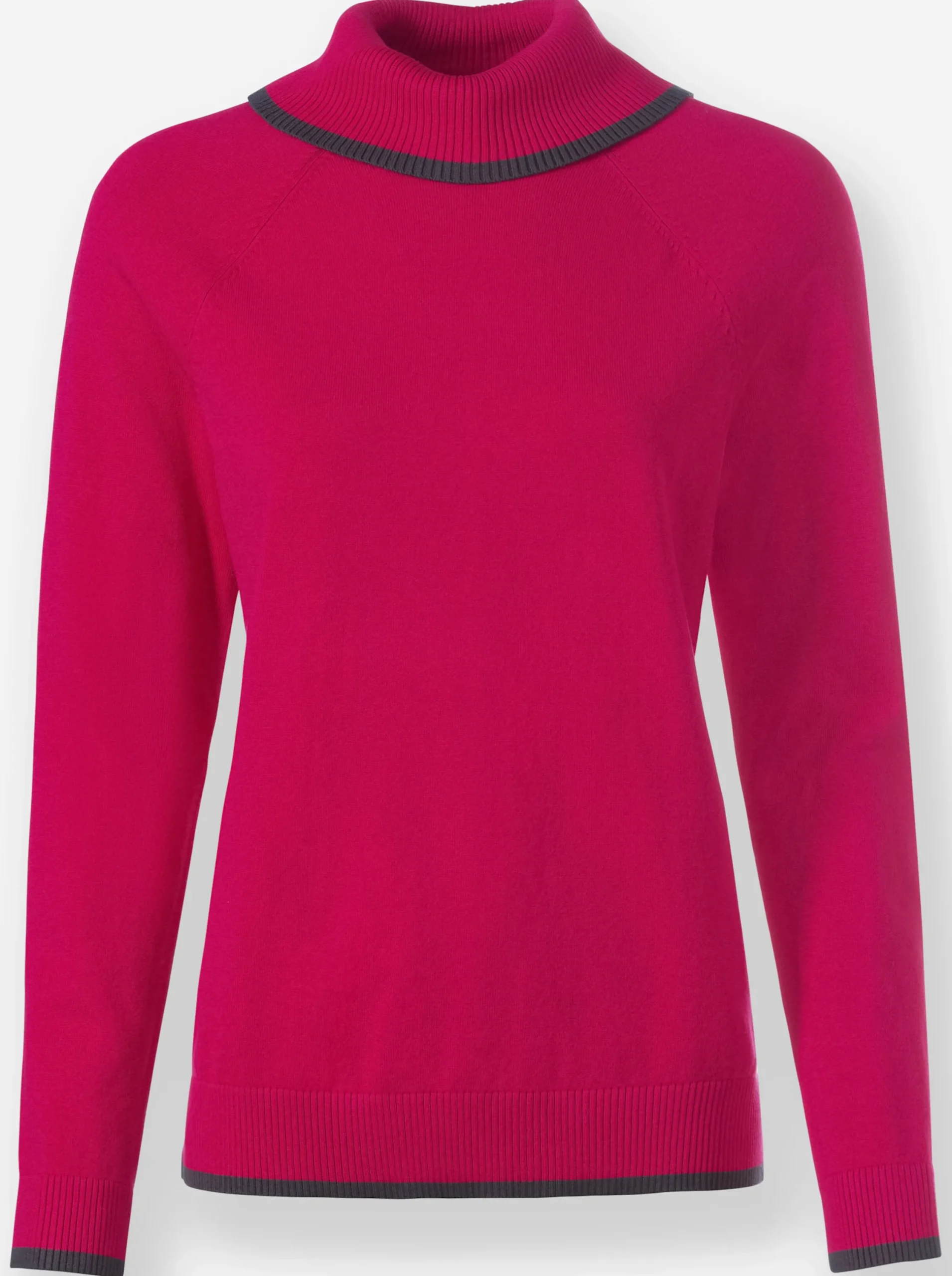 Pullover|heine Feinstrickpullover pink-anthrazit