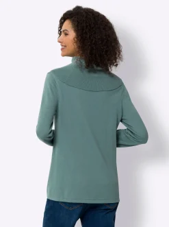 Pullover|heine Feinstrickpullover mit Rollkragen jade