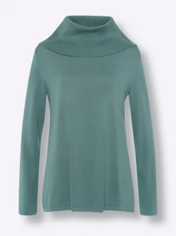 Pullover|heine Feinstrickpullover mit Rollkragen jade