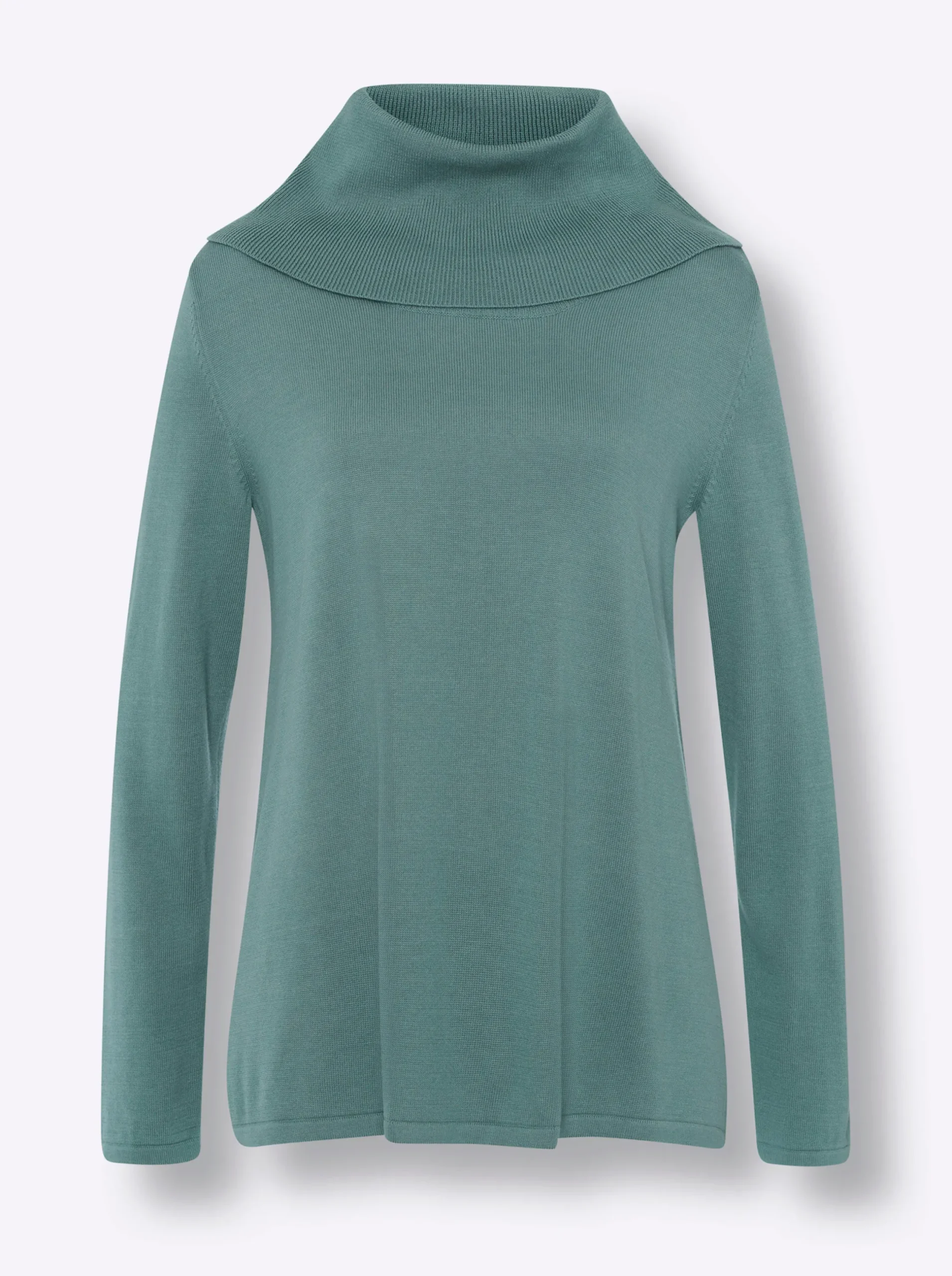 Pullover|heine Feinstrickpullover mit Rollkragen jade