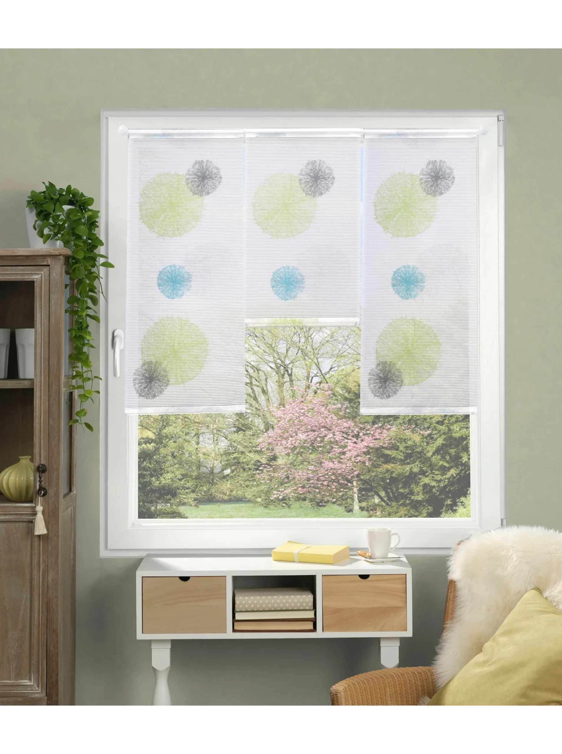 Gardinen & Rollos|heine home Fensterbehang blau-grün