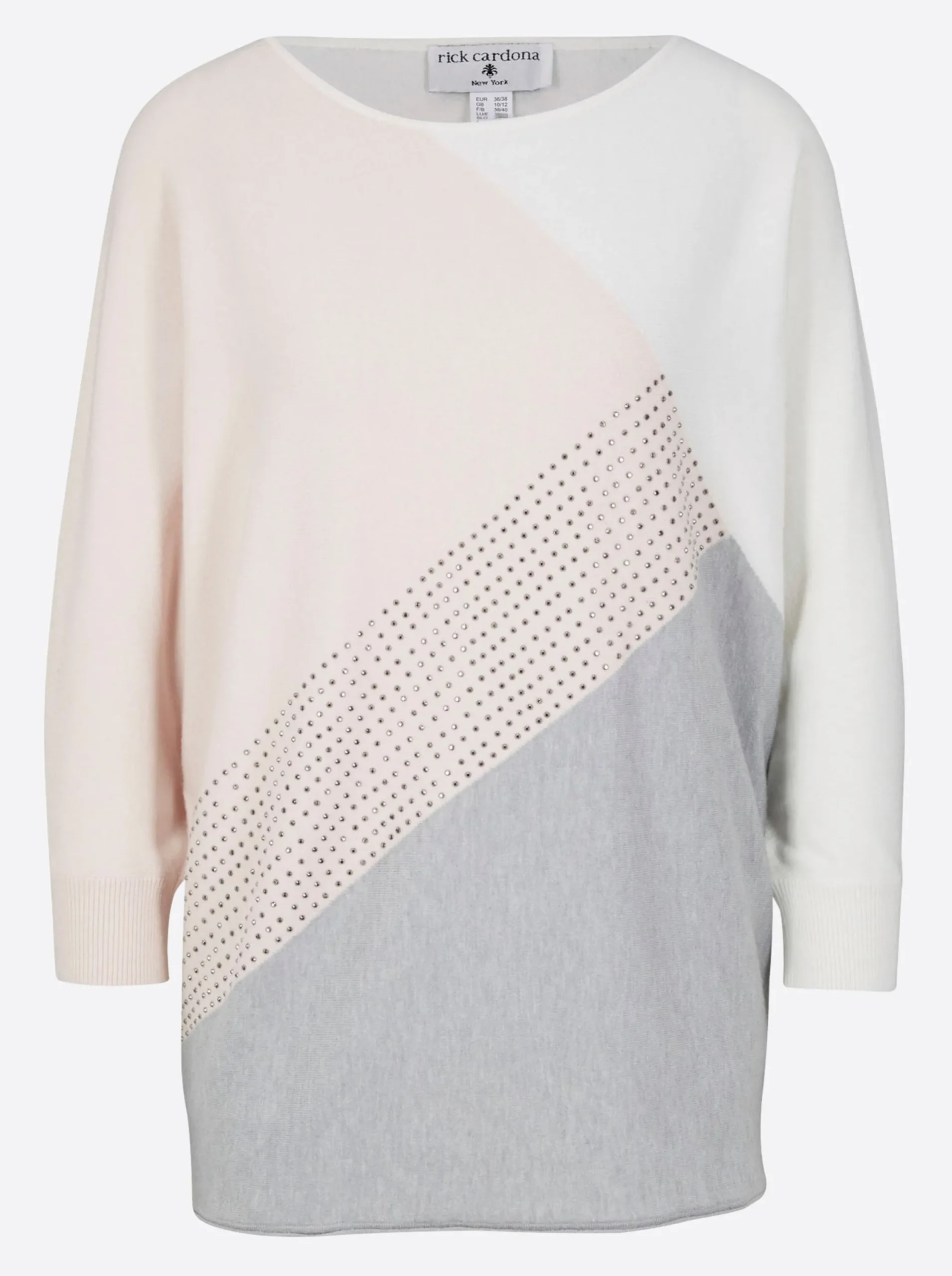Pullover|heine Fledermauspullover in Feinstrick-Qualität graumeliert-rose