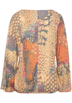 Blusen|Shirts|Buffalo Fledermausshirt animalbedruckt