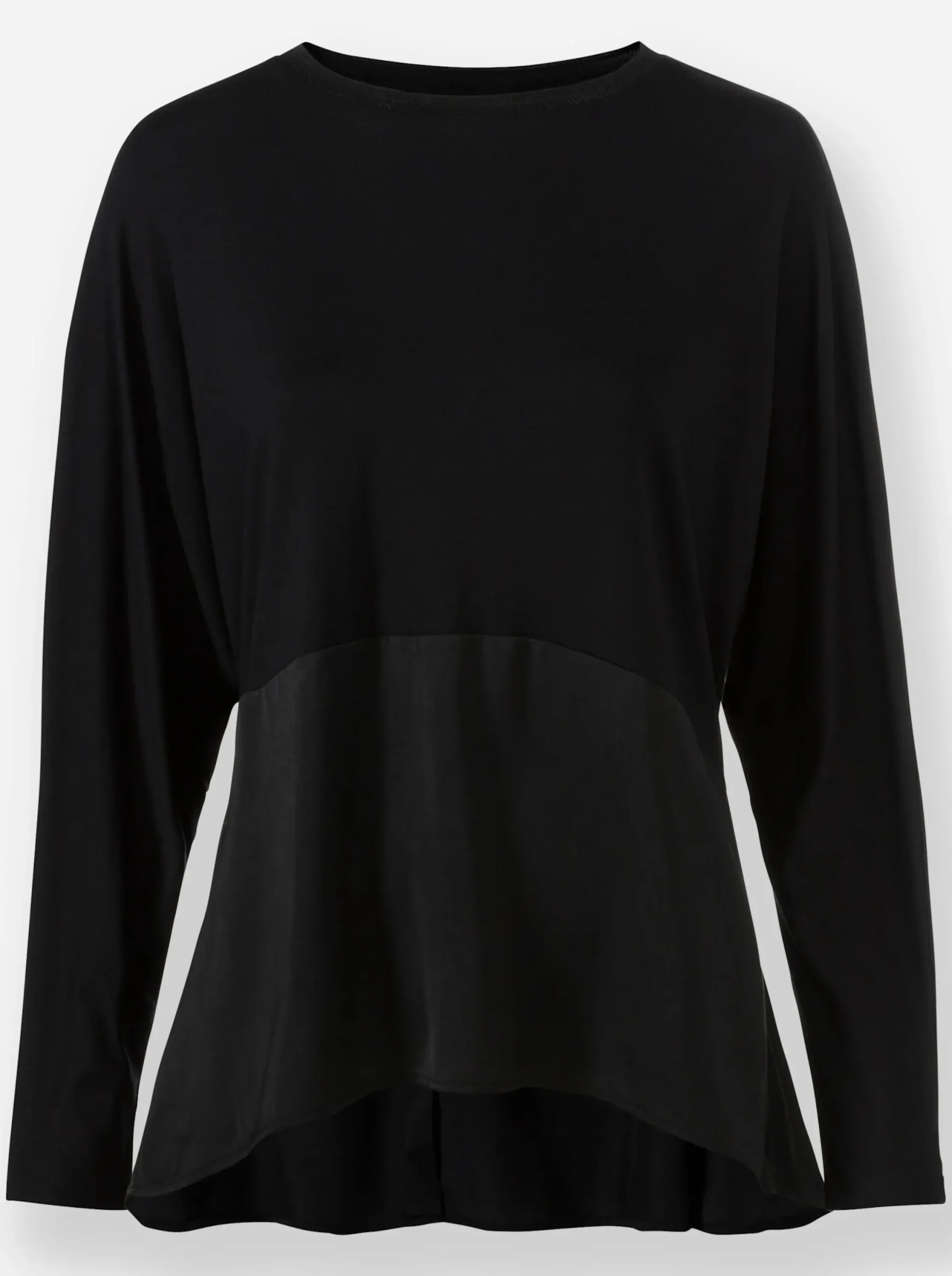 Shirts|heine Fledermausshirt im Lagen-Look schwarz