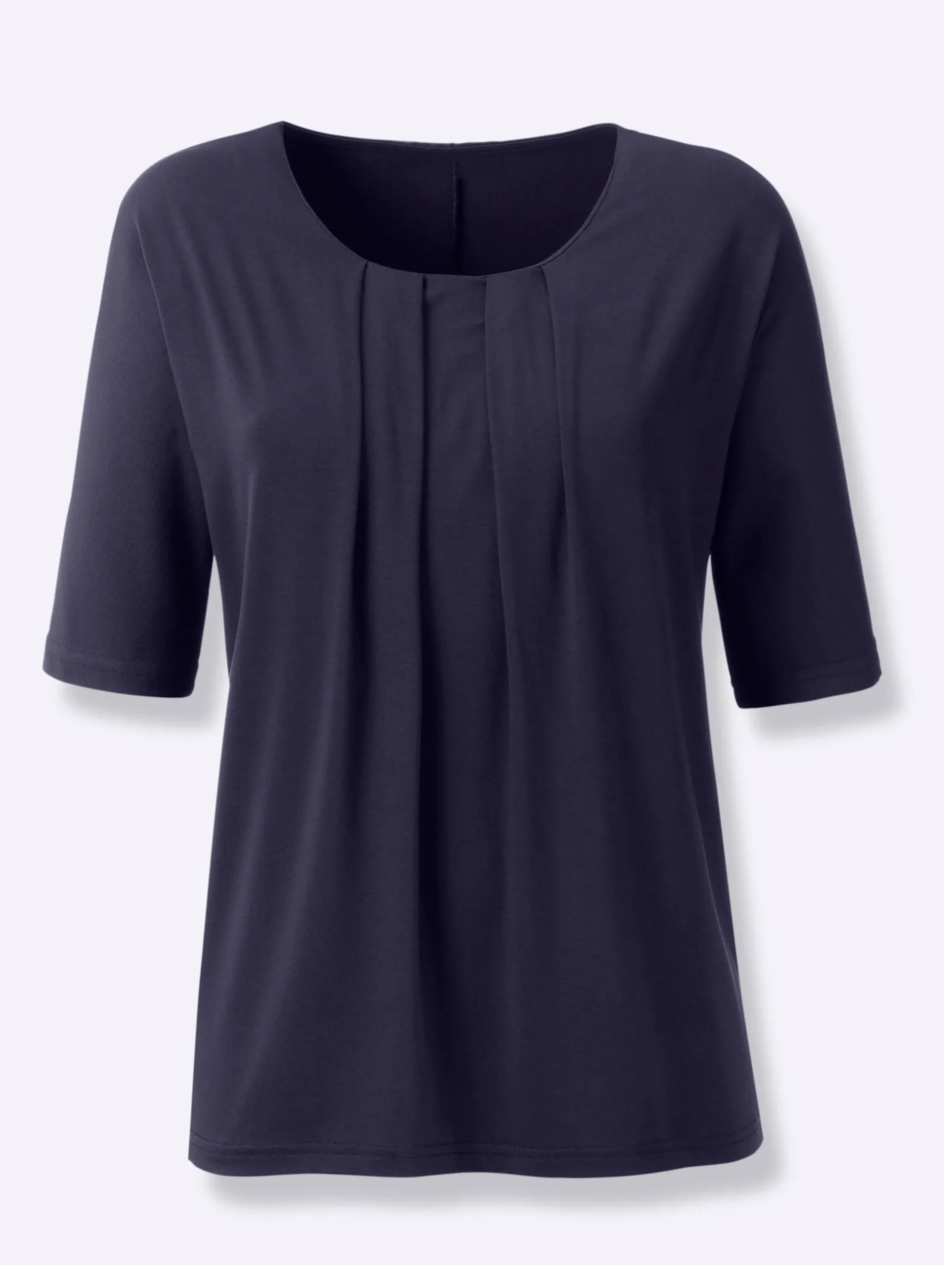 Strandmode|Shirts|heine Fledermausshirt mit Rundhals-Ausschnitt marine