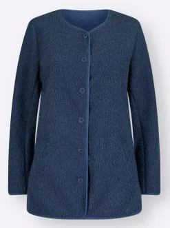 Jacken| Fleecejacke jeansblau