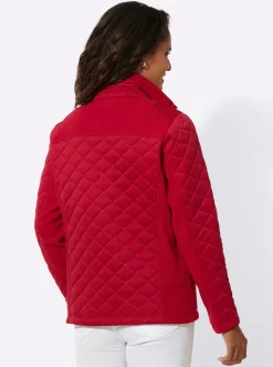 Jacken| Fleecejacke mit Reißverschluss-Taschen rot