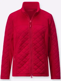 Jacken| Fleecejacke mit Reißverschluss-Taschen rot
