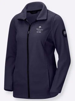 Jacken| Fleecejacke mit Stehkragen marine