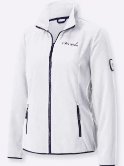 Jacken| Fleecejacke mit Stickerei ecru