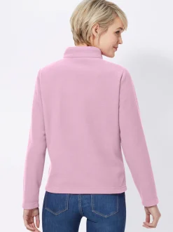 Shirts| Fleeceshirt mit Antipilling-Ausrüstung altrosé