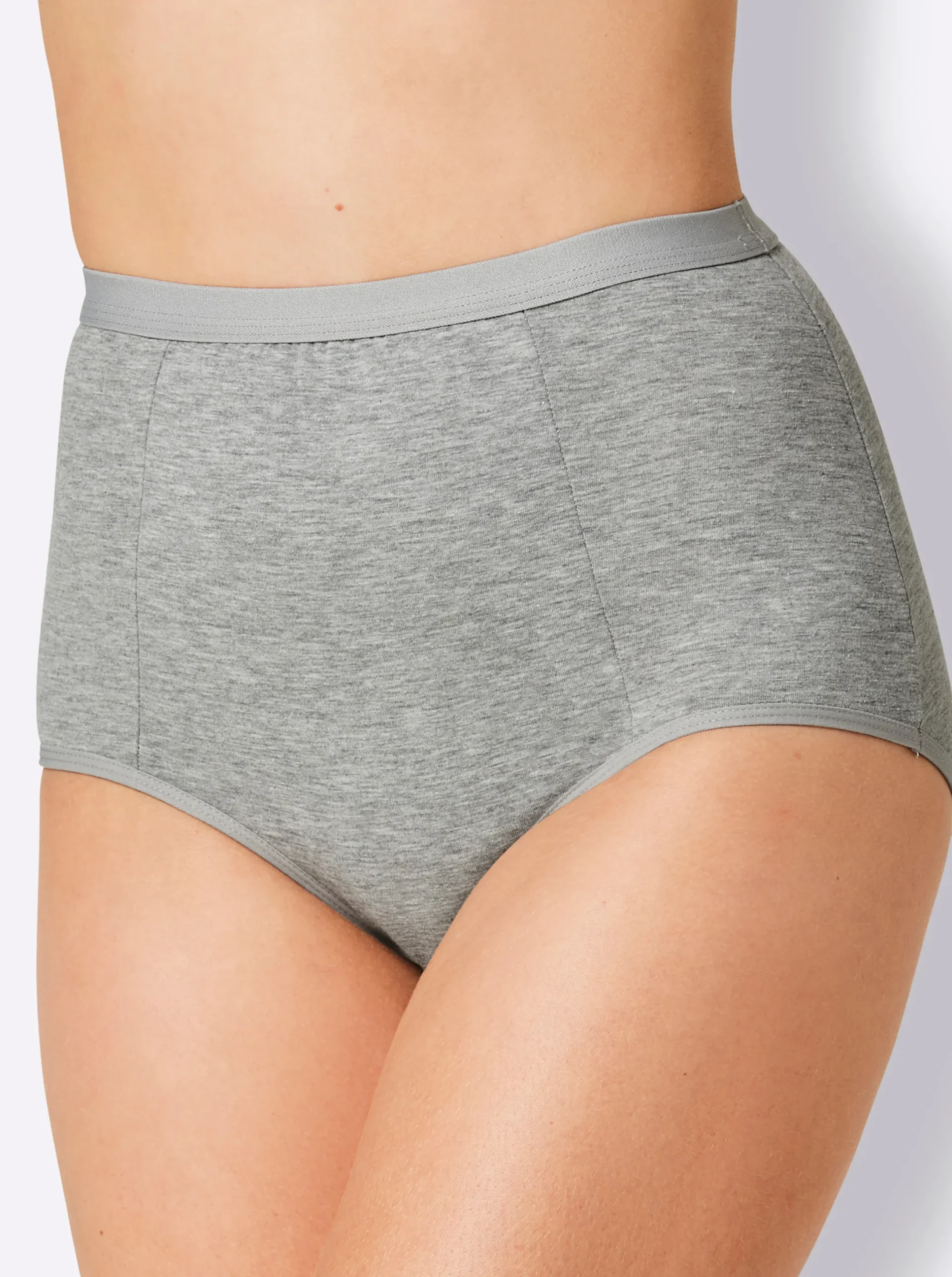 Unterhosen|wäschepur Formslip grau-geringelt+grau-meliert