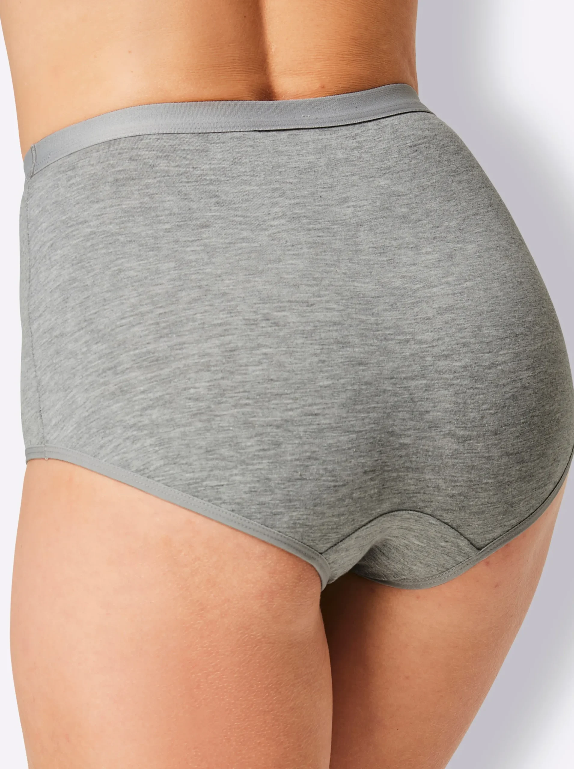 Unterhosen|wäschepur Formslip grau-geringelt+grau-meliert