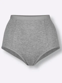 Unterhosen|wäschepur Formslip grau-geringelt+grau-meliert