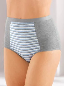 Unterhosen|wäschepur Formslip grau-geringelt+grau-meliert