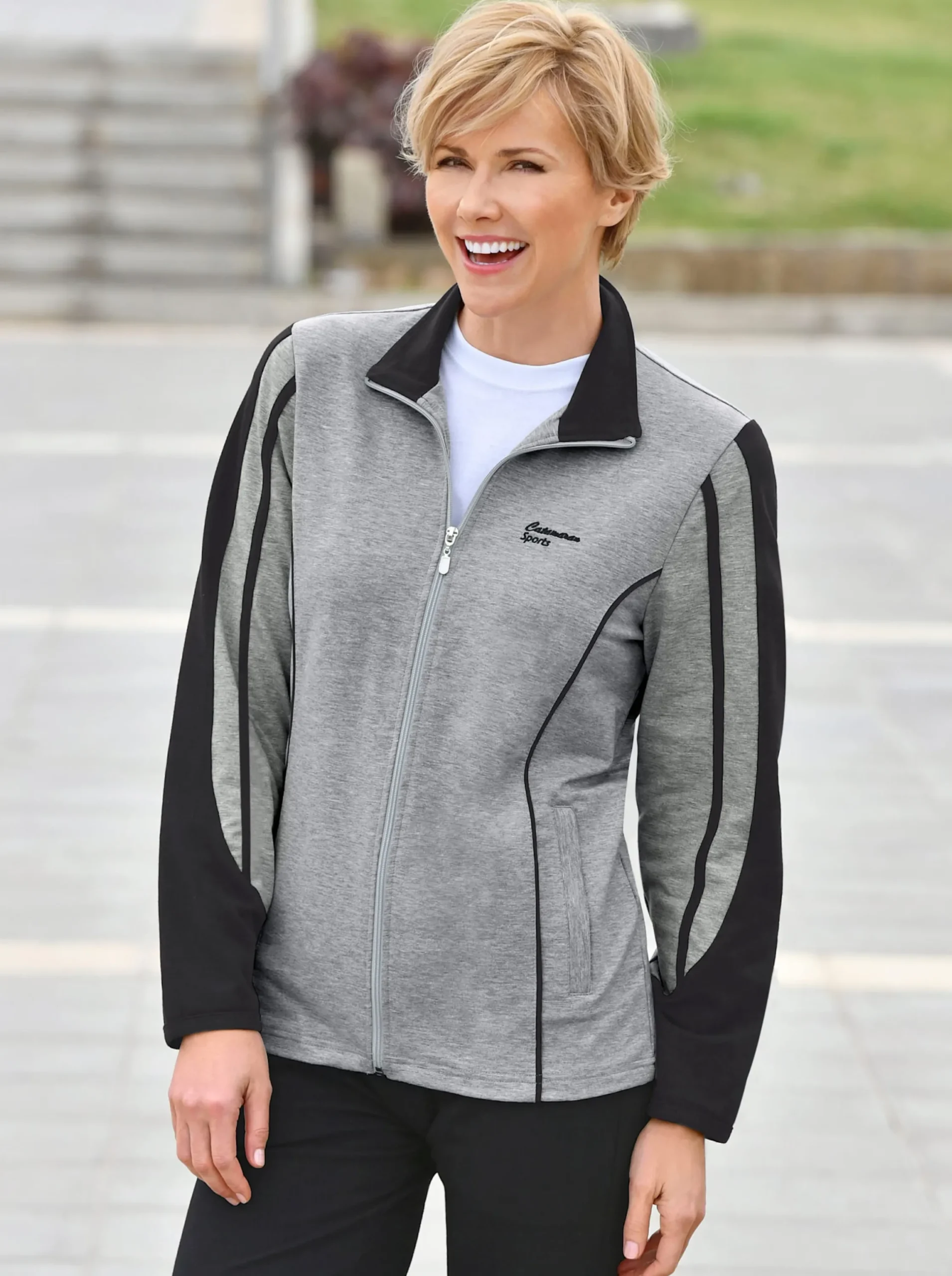 Homewear|Homewear|Catamaran Sports Freizeitanzug formstabile Qualität grau-meliert