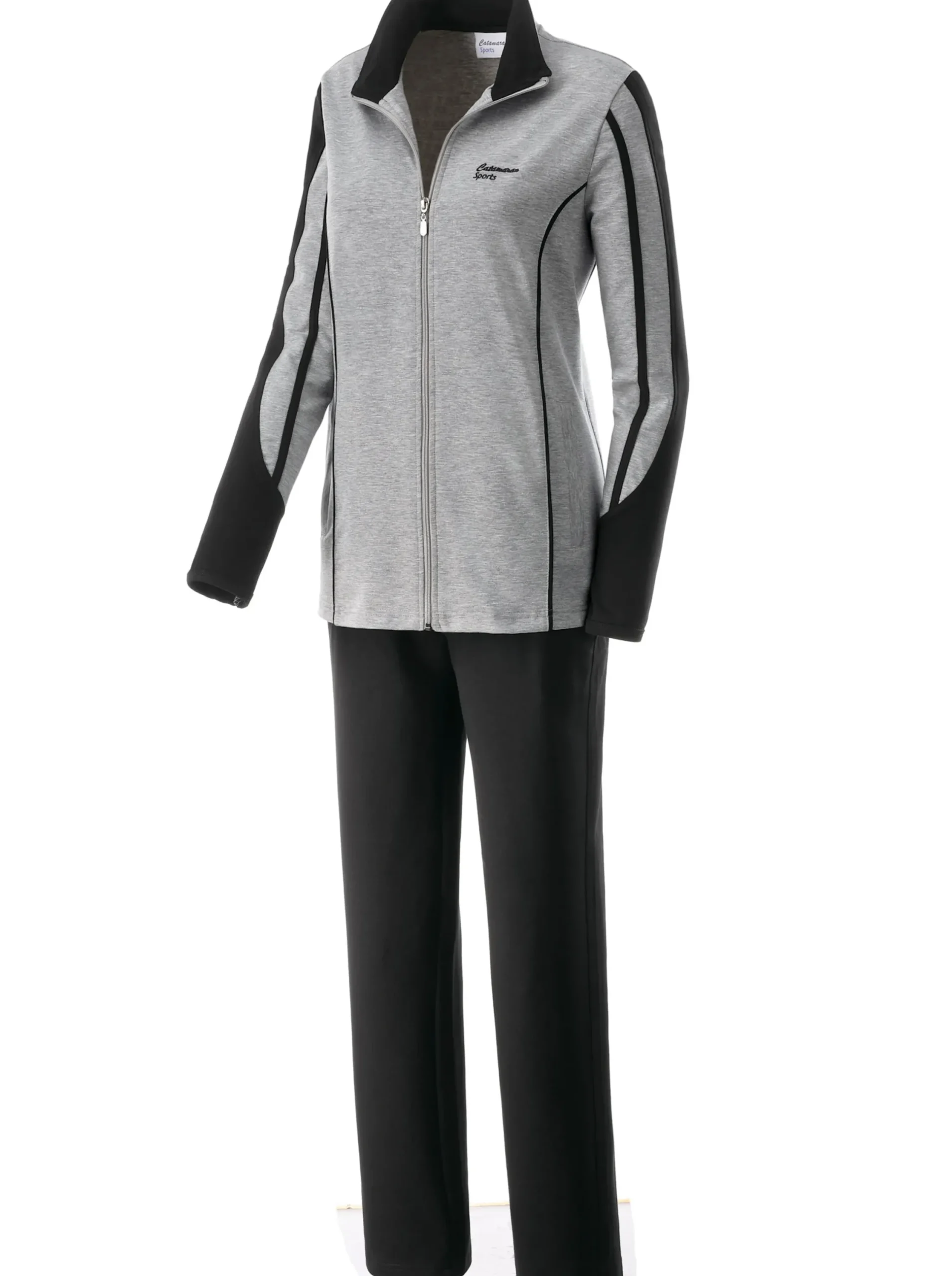 Homewear|Homewear|Catamaran Sports Freizeitanzug formstabile Qualität grau-meliert