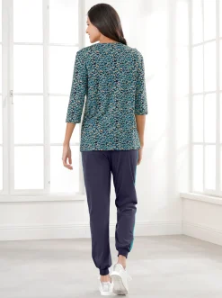 Homewear|Homewear| Freizeithose Dehnbund mit Tunnelzug nachtblau