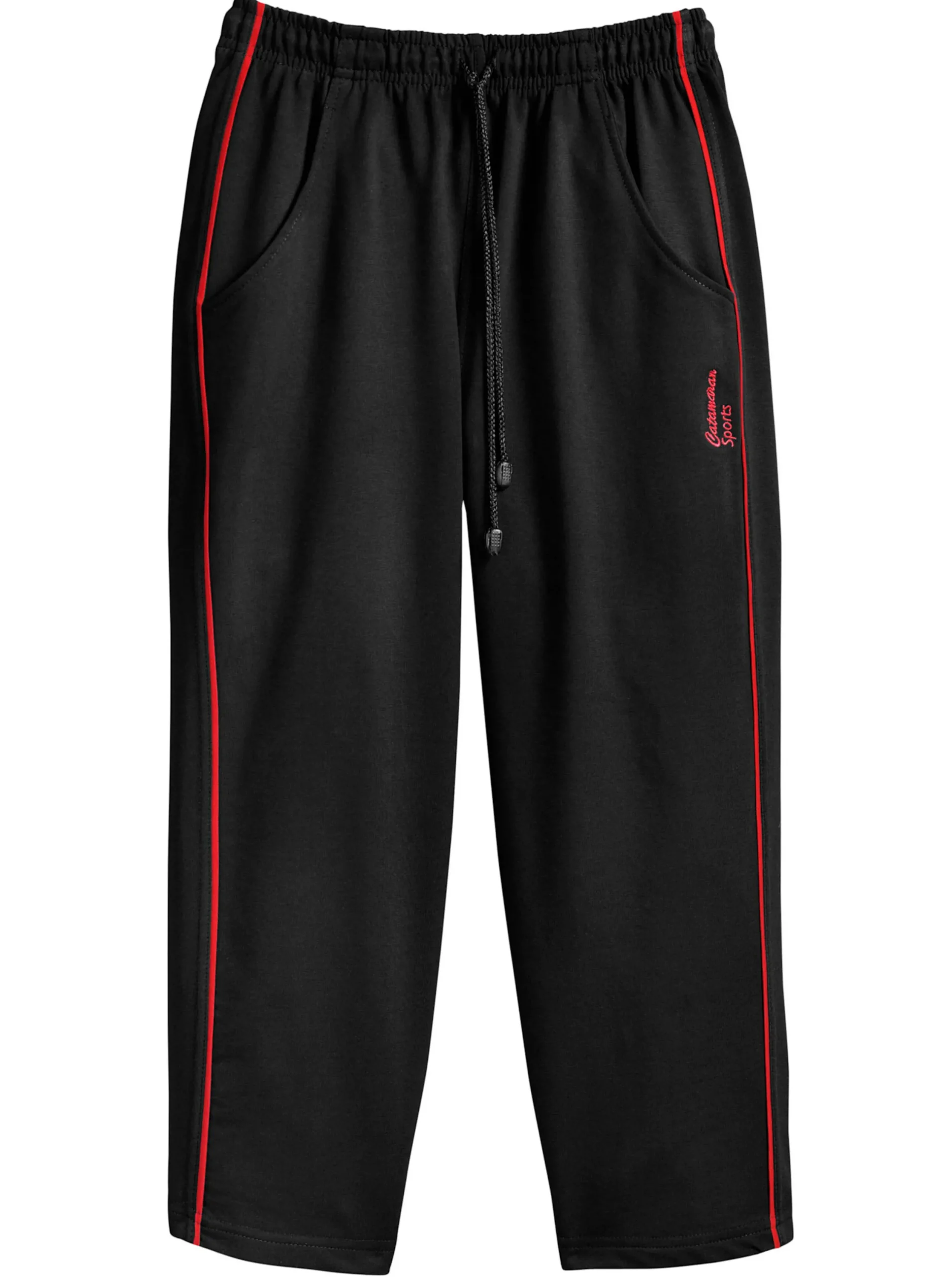 Hosen|Catamaran Sports Freizeithose in 3/4-Länge schwarz-rot