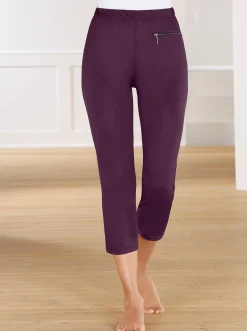 Homewear|Homewear| Freizeithose in Microfaser-Qualität pflaume