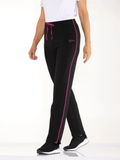 Hosen|Catamaran Sports Freizeithose mit angerauter Innenseite schwarz-pink