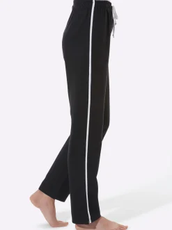Homewear|Homewear|Catamaran Sports Freizeithose mit angerauter Innenseite schwarz-weiß