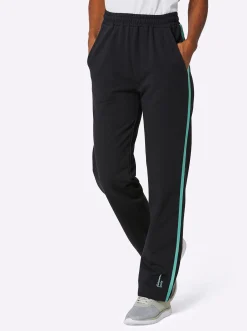 Hosen|Catamaran Sports Freizeithose mit innenliegendem Zugband schwarz-salbei