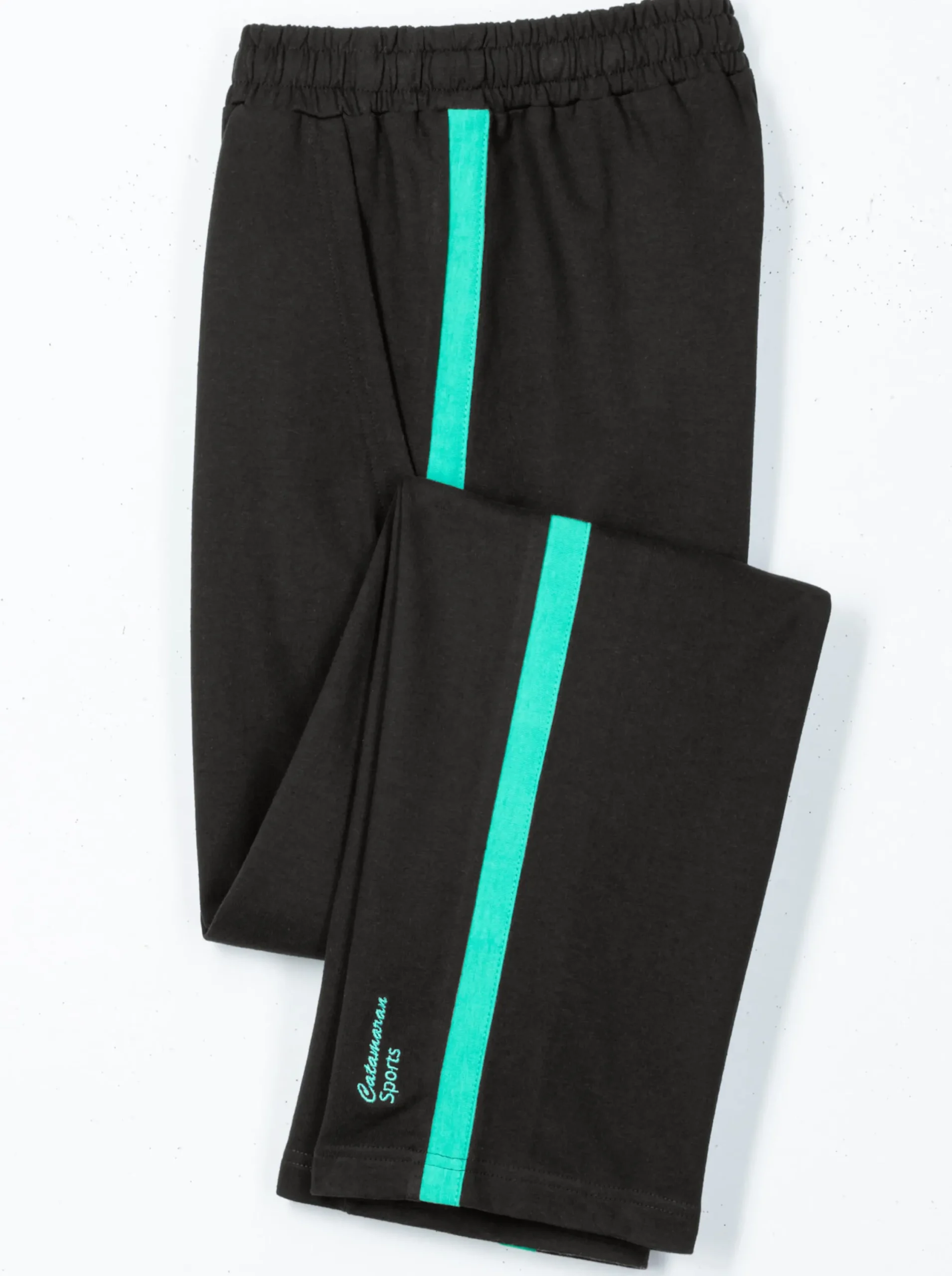 Hosen|Catamaran Sports Freizeithose mit innenliegendem Zugband schwarz-salbei