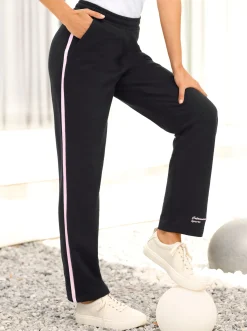Hosen|Catamaran Sports Freizeithose mit innenliegendem Zugband schwarz-rosé