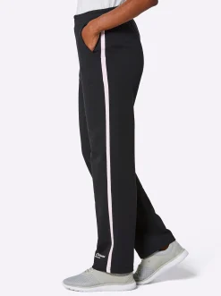 Hosen|Catamaran Sports Freizeithose mit innenliegendem Zugband schwarz-rosé