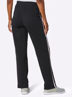 Hosen|Catamaran Sports Freizeithose mit innenliegendem Zugband schwarz-rosé