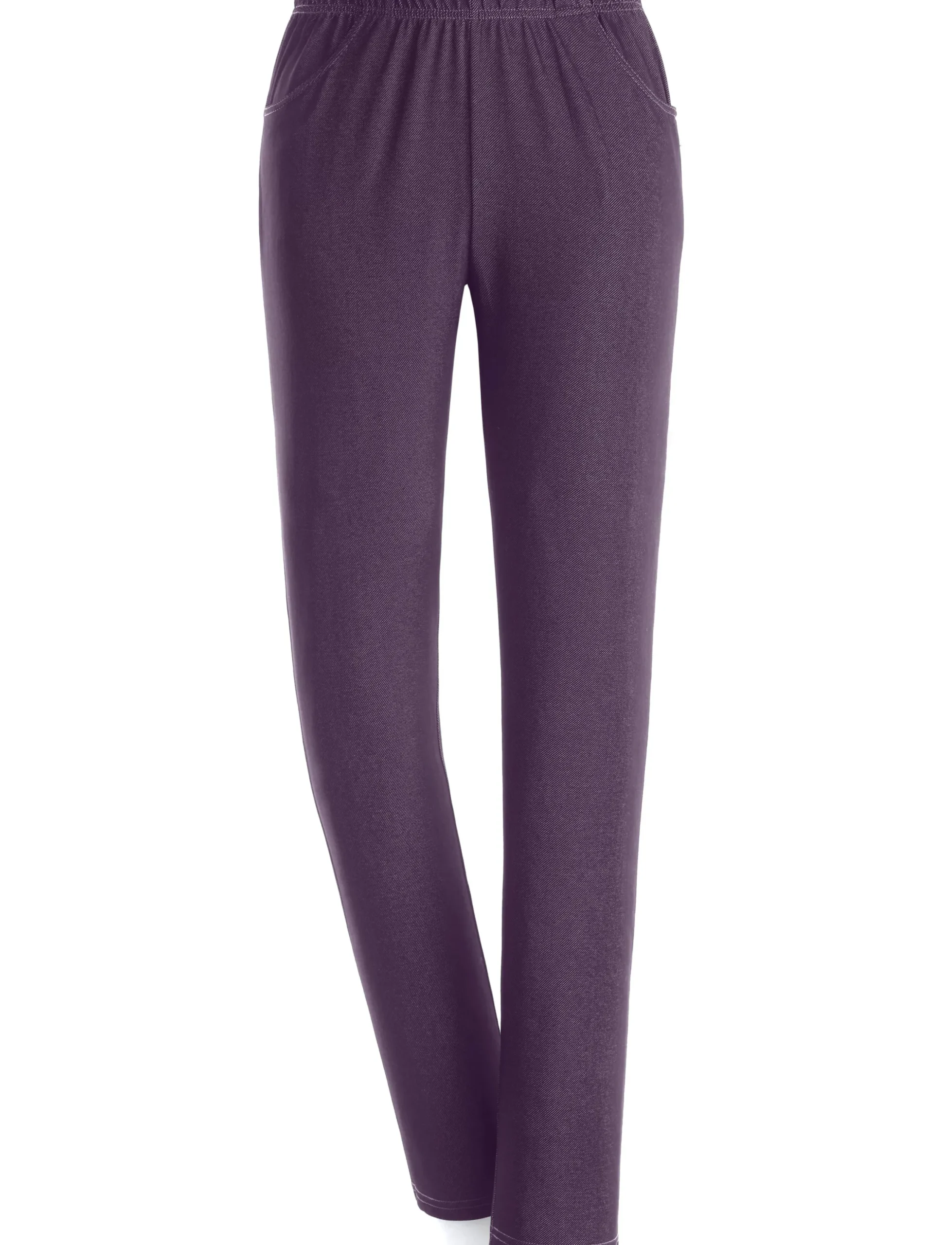 Homewear| Freizeithose mit Kontrastnähten beere