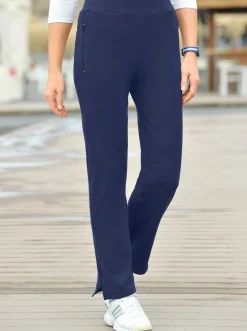 Homewear|Catamaran Sports Freizeithose mit langem Reißverschluss seitlich marine