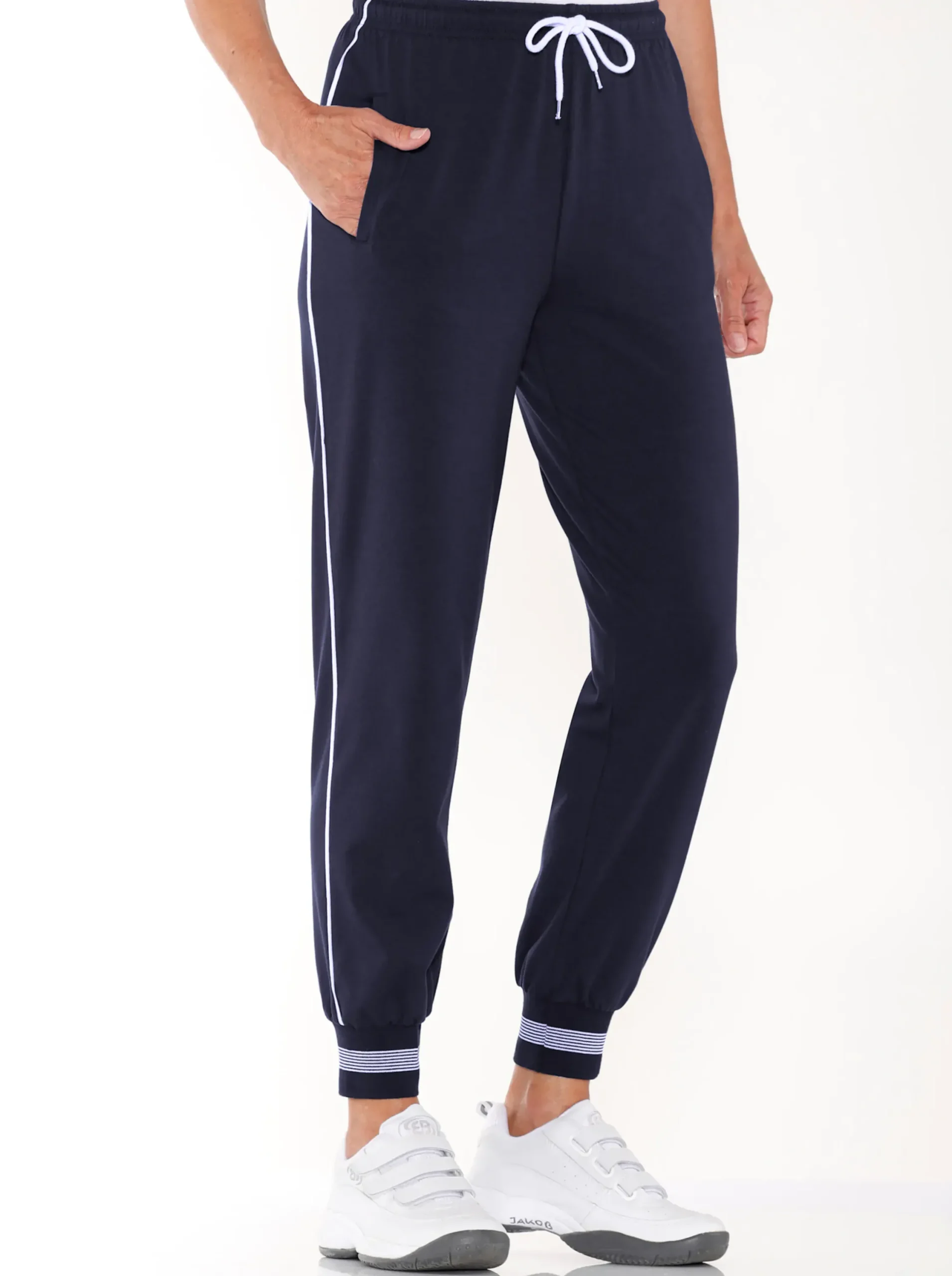 Homewear|Homewear|Catamaran Sports Freizeithose mit Ripp-Abschlüssen marine