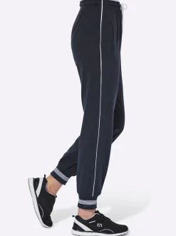 Homewear|Homewear|Catamaran Sports Freizeithose mit Ripp-Abschlüssen marine