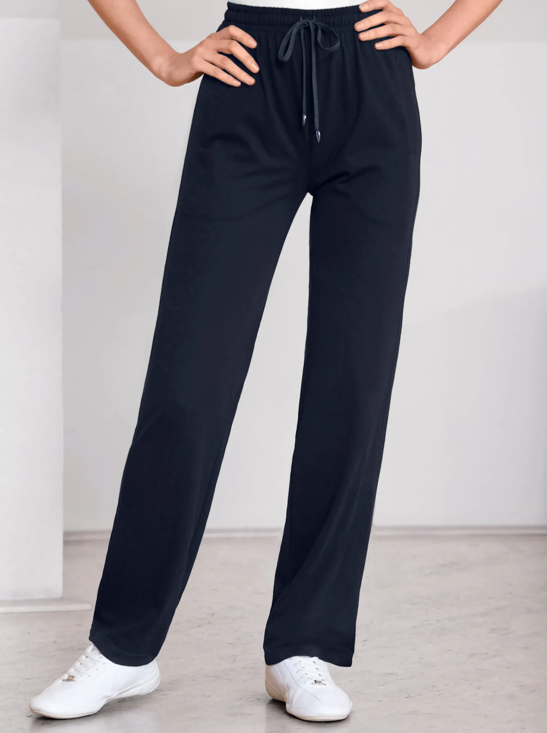 Homewear|Homewear|Catamaran Sports Freizeithose mit seitlichen Taschen. schwarz+malve