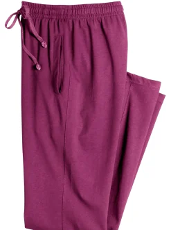 Homewear|Homewear|Catamaran Sports Freizeithose mit seitlichen Taschen. schwarz+malve