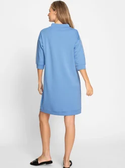 Strandkleider|Kleider|heine Freizeitkleid mit Glitzerstein-Applikation himmelblau