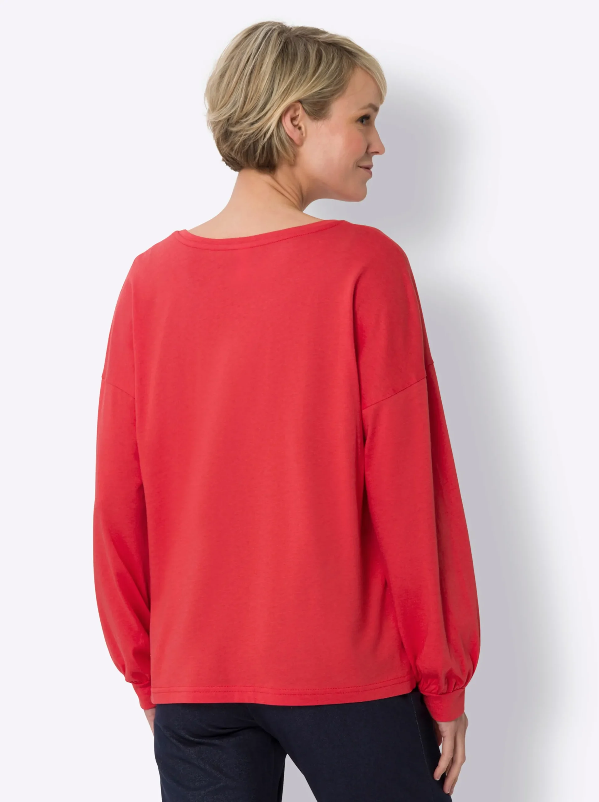 Shirts| Freizeitshirt mit weiten Ärmeln hummer