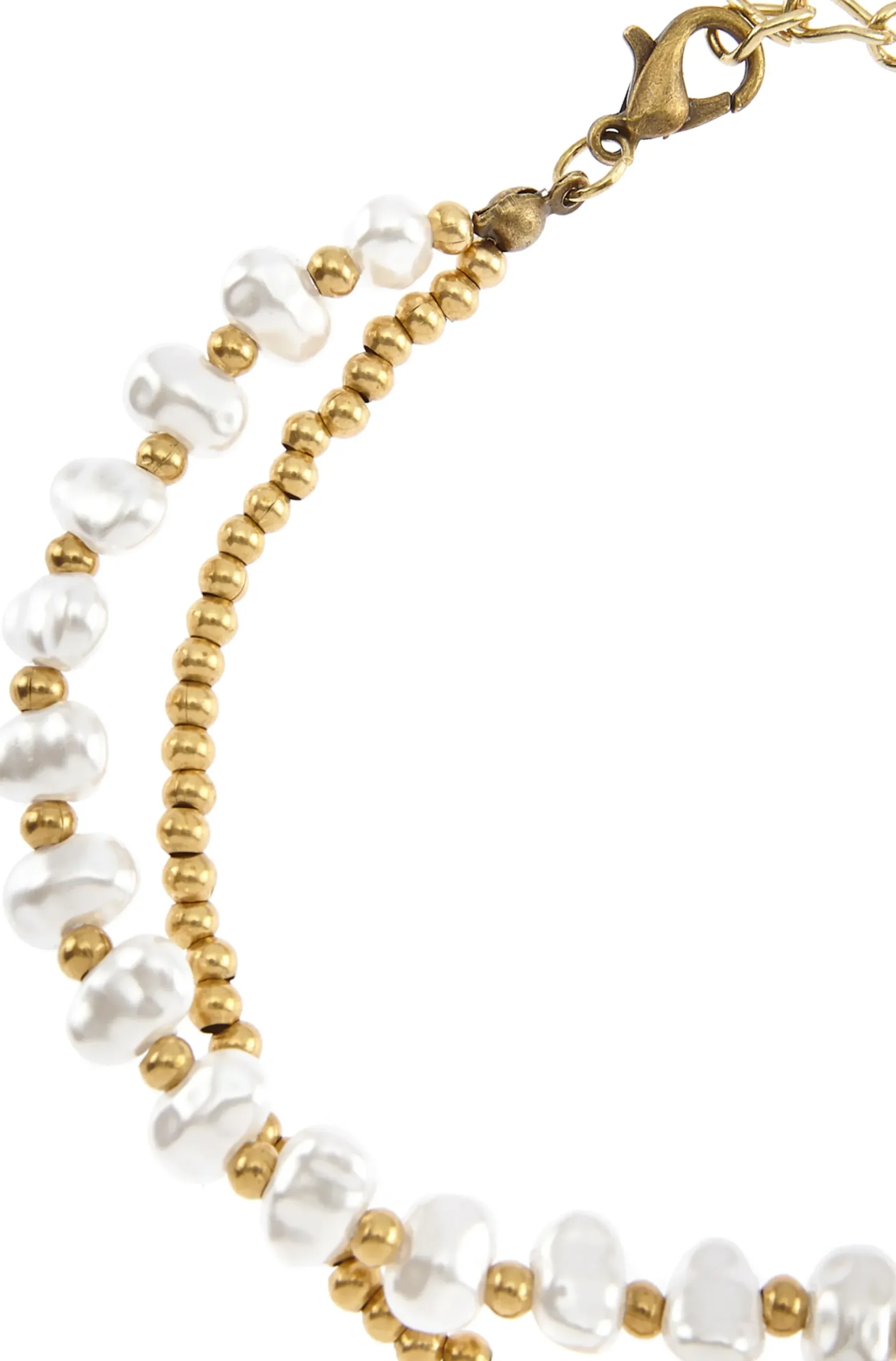 Schmuck|LASCANA Fußkette goldfarben-ecru