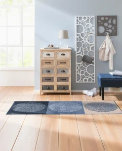Fußmatten|Salonloewe Fußmatte blau-beige
