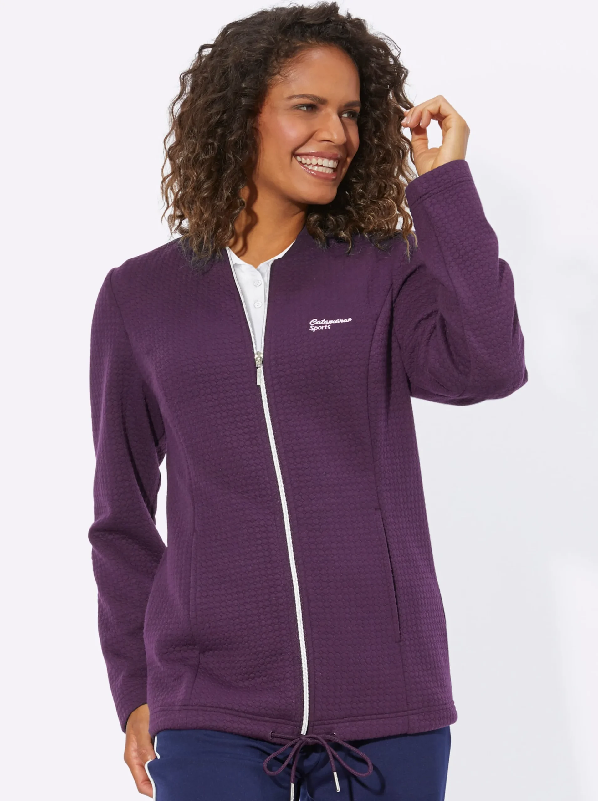 Jacken|Catamaran Sports Funktionsjacke in Waffelstruktur traube